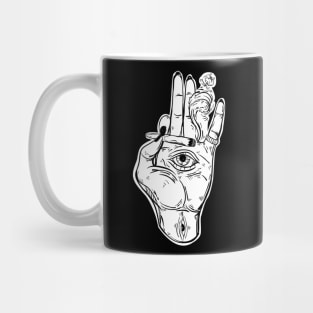 Stoned hand weed illustration Mug